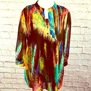 CHAUS pull over tunic with great details EUC